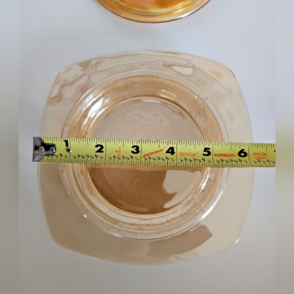 Beautiful Royal Amber Fostoria Antique Butter Dish, Floral Candy Dish 1930's - Picture 16 of 16